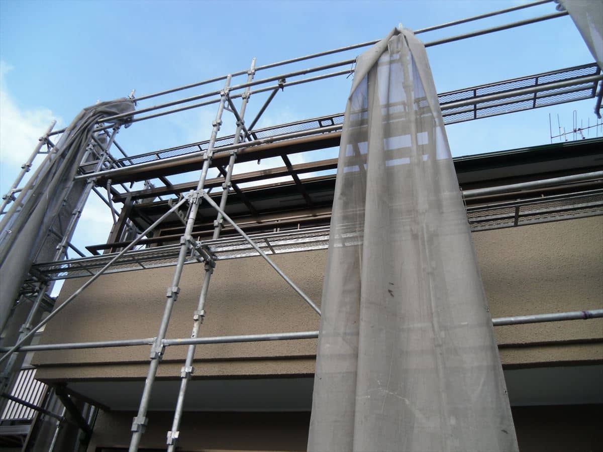 CIMG7994_R | 外壁塗装は神奈川県横浜市の塗装職人 メッシュシート巻き上げ