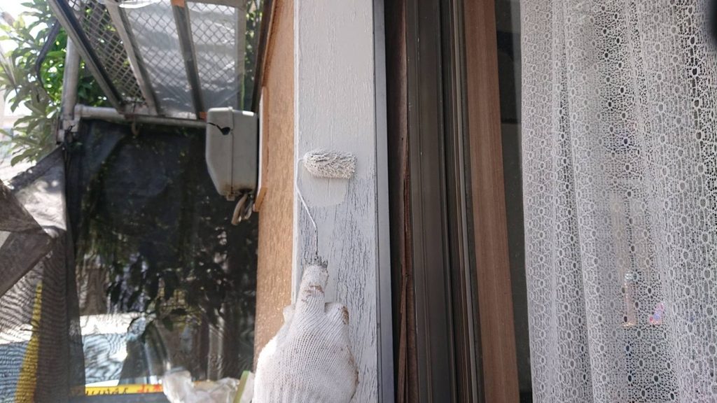 木枠の2回目の塗装