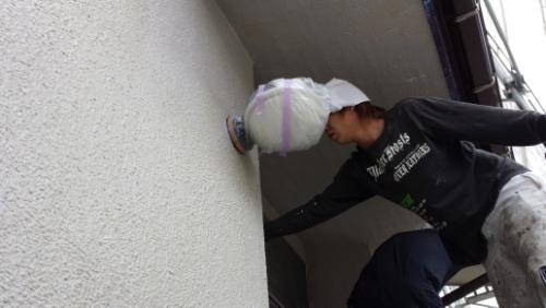 2013年7月3日　川崎市中原区外壁塗装・下塗り