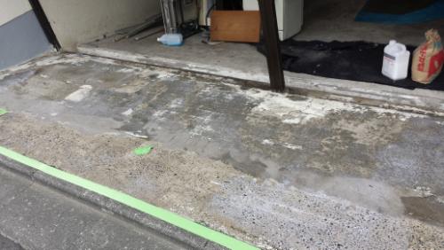 2013年7月30日　川崎市中原区ほしば邸：駐車場前下地補修