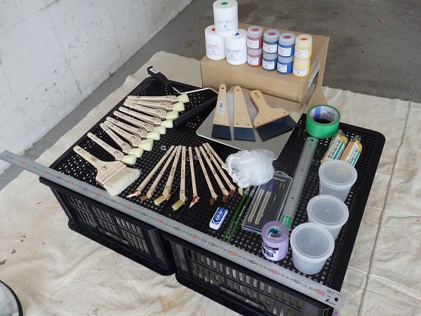 一級建築塗装技能士実技試験に使用する道具