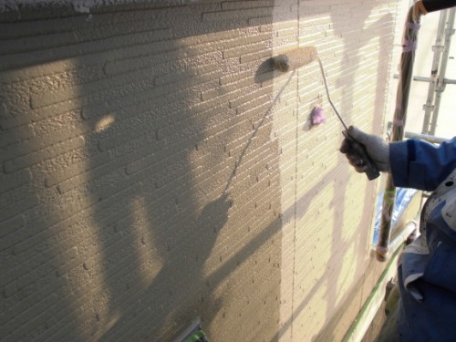 2014年1月21日　神奈川区白幡向町：2階外壁中塗り
