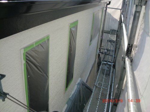 2014年　川崎市宮前区：2階外壁上塗り後2