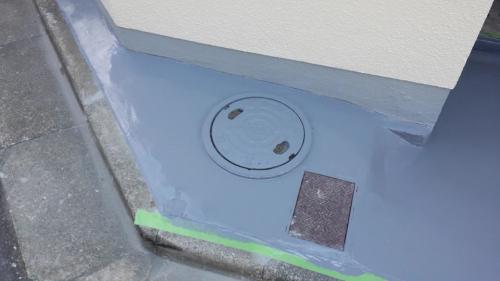 2013年8月5日　川崎市中原区ほしば邸：駐車場前床塗装（塗装前）