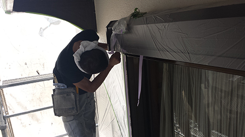 2013年7月8日　川崎市中原区にて外壁塗装・養生ばらし