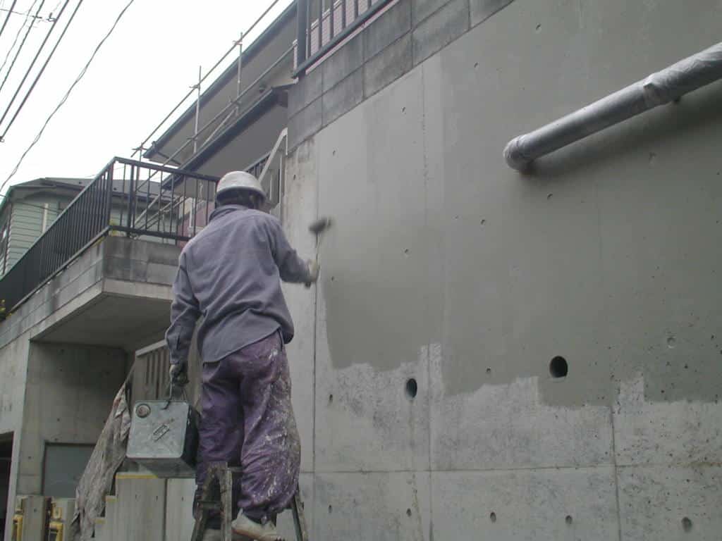 車庫コンクリートローラー塗装