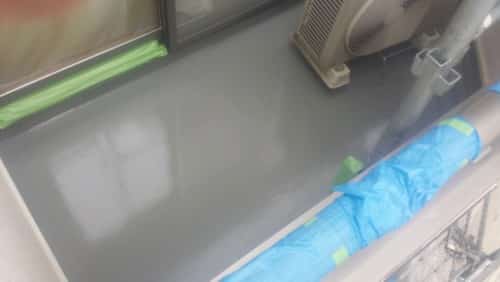 川崎市多摩区での防水工事、トップコート塗布で劣化を抑制