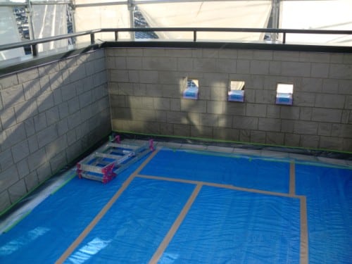 戸塚区での養生、屋根塗装は断熱塗料を使用