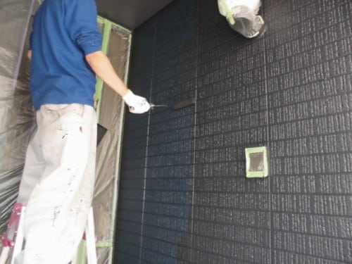 横浜市旭区での外壁塗装と屋根上塗りでツヤツヤした光沢