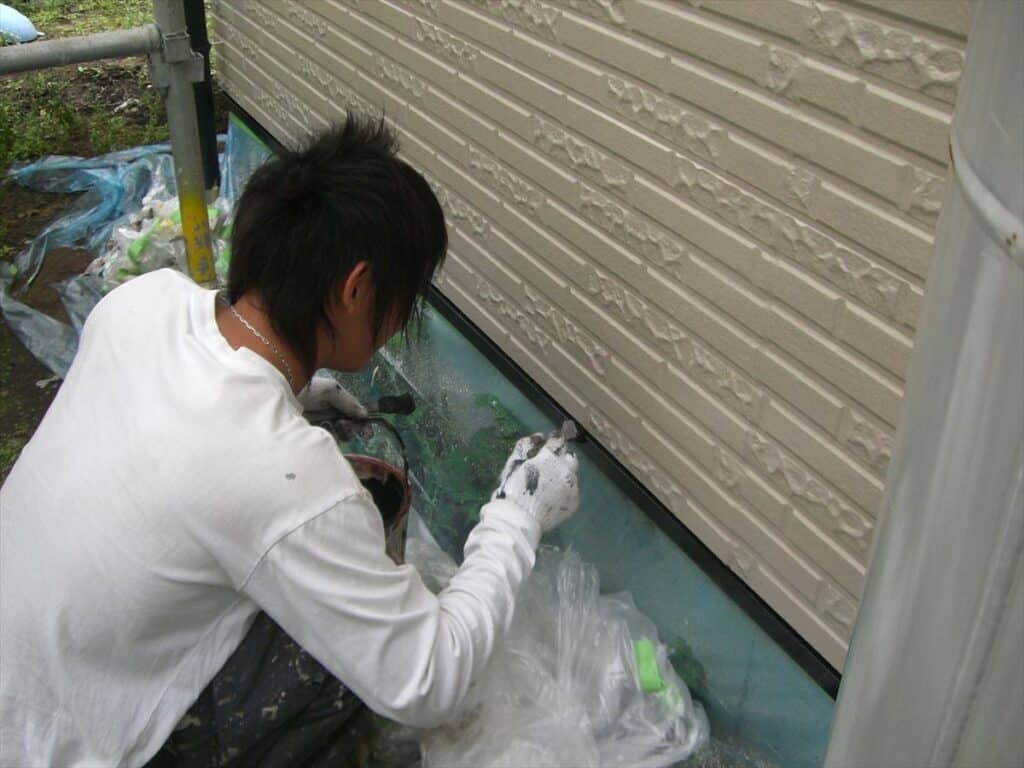 株式会社塗装職人 水切り 上塗り